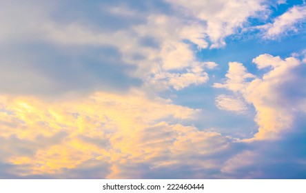 Image Of Sunset Sky Background On Day Time .