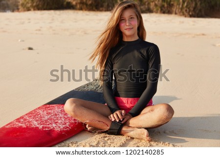 Similar – Image, Stock Photo Sportswoman posing with crossed arms