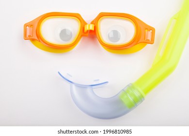 Image Of Swimming Glasses White Background