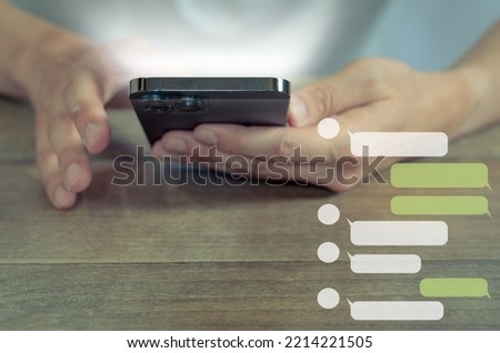 Image of talk room (operating cell phone)