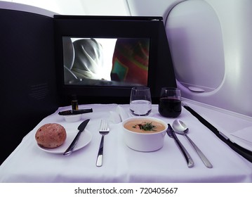 Image Of 'The Business' Class Aboard Of Virgin Australia. Taken On April 7, 2016.