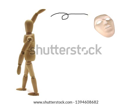 
The image of throwing away the mask