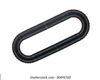 An Image Of A Toy Slot Car Racing Track