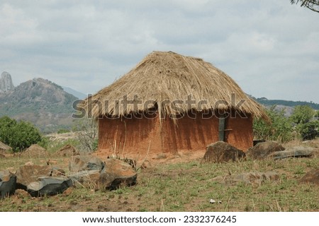 as Image of traditional houses in villages, in Angola in the province of Malanje