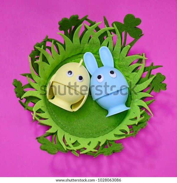 Image Two Decorative Egg Cups Form Stock Photo Edit Now 1028063086