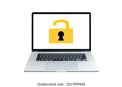 An Image Of An Unlocked Laptop.