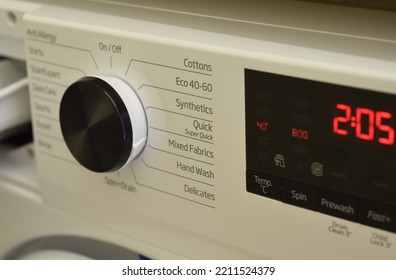 Image of washing machine programs panel.