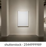 An image of a White Frame in a Art Gallery