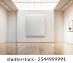 An image of a White Frame in a Art Gallery