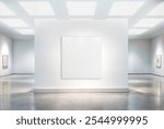 An image of a White Frame in a Art Gallery