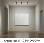 An image of a White Frame in a Art Gallery