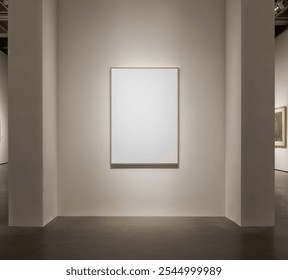 An image of a White Frame in a Art Gallery