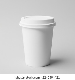 Image of white takeaway coffee disposable paper cup on white background - Powered by Shutterstock