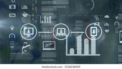 Image of white text circular safe lock rotating over data processing on graphs. Global connections technology and digital interface concept digitally generated image. - Powered by Shutterstock - Get 15% off with code: PIKWIZARD15