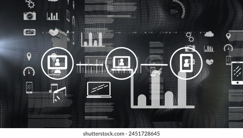 Image of white text start over data processing interfaces and white light trails on black. Global internet security digital interface and connections concept digitally generated image. - Powered by Shutterstock - Get 15% off with code: PIKWIZARD15