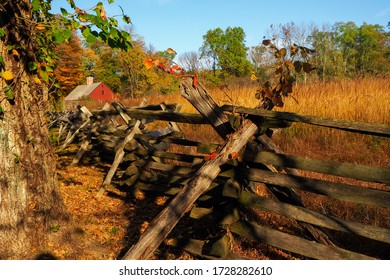 Image Of The Wick Farmhouse, Early Autumn Day, Jockey Hollow, New Jersey