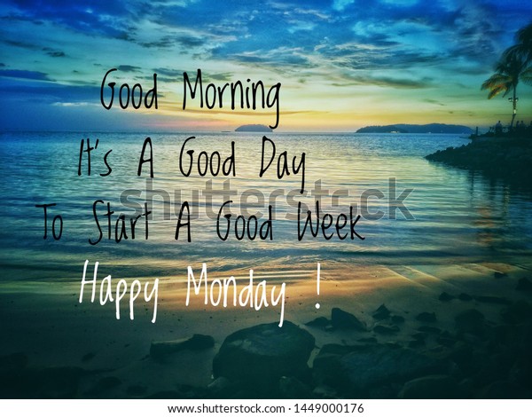 Image Wordings Quotes Happy Monday Stock Photo (Edit Now) 1449000176