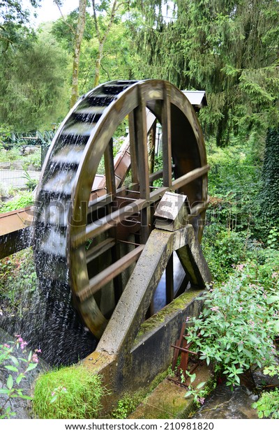 Image Working Water Mill Germany Showing Stock Photo 210981820 ...