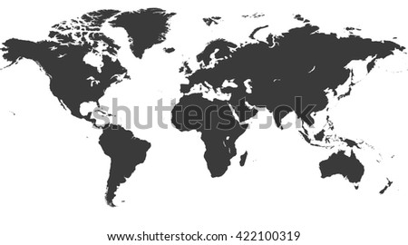 Image of a world map with white background
