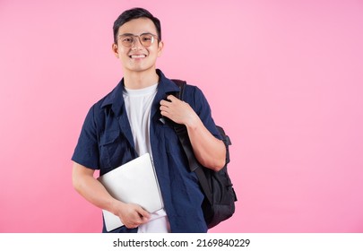 Image of young Asian college student on pink background - Shutterstock ID 2169840229
