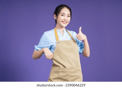 Image of young Asian woman on background - Powered by Shutterstock