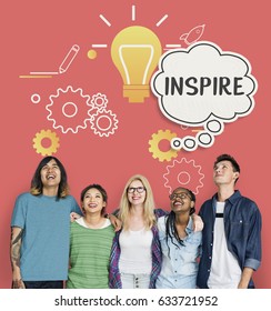 Imagining creative inspiration thought bubble 