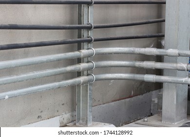 Imc conduit installed on support For Electrical systems,Waterproof conduit
