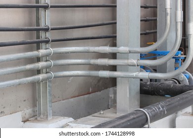 Imc conduit installed on support For Electrical systems,Waterproof conduit