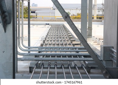 IMC conduit and wire way installation for power supply remote switch panel of Cooling Tower