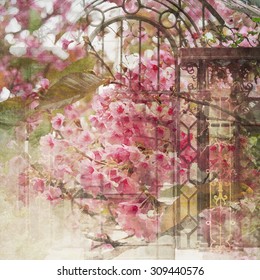 Imitation Watercolor Painting Background Stock Photo 309440576