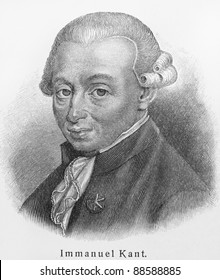 Immanuel Kant - Bild von Meyers Lexicon Büchern in deutscher Sprache. Sammlung von 21 Bänden, die zwischen 1905 und 1909 veröffentlicht wurden.