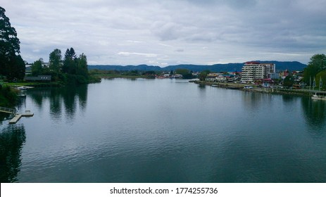 The Immensity Of Calle Calle River, Valdivia, Los Rios Region, Chile.