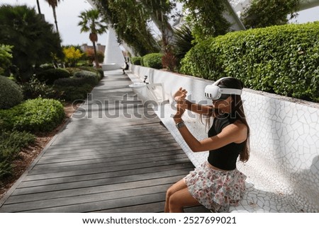 Similar – Image, Stock Photo Immerse yourself in virtual worlds
