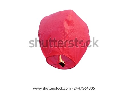 Similar – Image, Stock Photo Illuminated sky lantern floating in the night sky