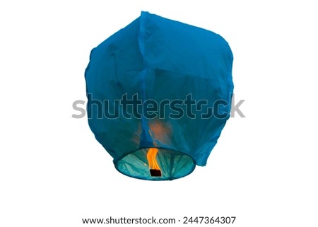Similar – Image, Stock Photo Illuminated sky lantern floating in the night sky