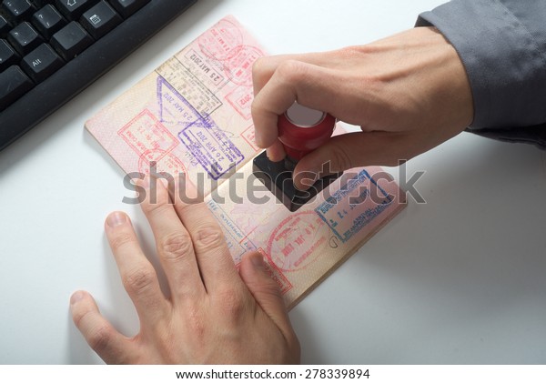 Immigration control officer will arrival stamp\
in the passport