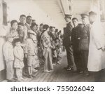 Immigration officials examining Japanese passengers aboard the ship Shimyo Maru, at Angel Island 1931. Immigration Act of 1924 severely restricted Japanese immigration to the U.S. These hopeful immigr