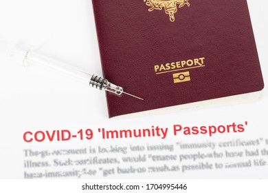 Immunity passport certificate Coronavirus Covid-19 to stop lockdown, after vaccination or treatment against virus pandemy