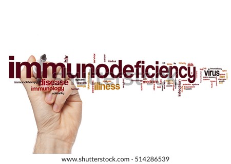 Immunodeficiency word cloud concept