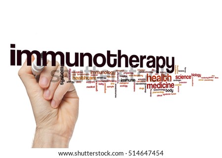 Immunotherapy word cloud concept