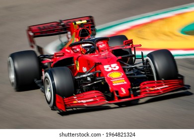 Imola, Italy. 15-18 April 2021. Formula1 World Championship. Gran Prix Of Made In Italy And Emilia Romagna. Carlos Sainz Jr., Ferrari.