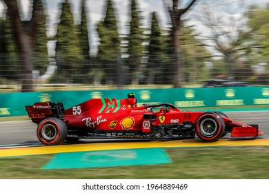 Imola, Italy. 15-18 April 2021. Formula1 World Championship. Gran Prix of Made in Italy and Emilia Romagna. Carlos Sainz jr, Ferrari.
