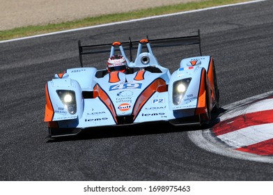 Imola, Italy 3 July 2011: OAK Pescarolo Judd LMP2 Prototype Of Team OAK Racing Driven By Alexandre Prémat And Pierre Nicolet In Action During Race 6H ILMC At Imola Circuit.