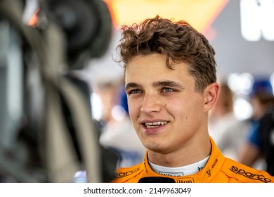 IMOLA, ITALY - April 23, 2022: Lando Norris, From The United Kingdom Competes For The McLaren F1 Team At Round 04 Of The 2022 FIA Formula 1 Championship.