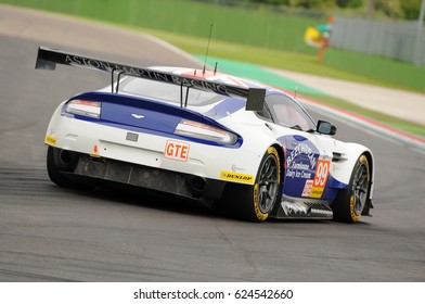 Imola, Italy May 13, 2016: Aston Martin V8 Vantage, Driven By Andrew Howard (GBR), Darren Turner (GBR), Alex MacDowall (GBR), In Action During The European Le Mans Series - 4 Hours - Imola, Italy.