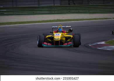 Imola, Italy - October 11, 2014: Dallara F312 - Mercedes Of Jo Zeller Racing Team, Driven By Calderon Tatiana (Col) In Action During The Fia Formula 3 European Championship 