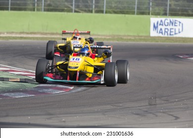 Imola, Italy - October 11, 2014: Dallara F312 - Mercedes Of Jo Zeller Racing Team, Driven By Calderon Tatiana (Col) In Action During The Fia Formula 3 European Championship 