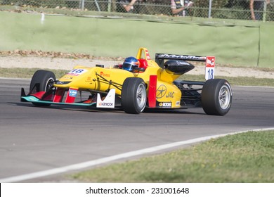 Imola, Italy - October 11, 2014: Dallara F312 - Mercedes Of Jo Zeller Racing Team, Driven By Calderon Tatiana (Col) In Action During The Fia Formula 3 European Championship 