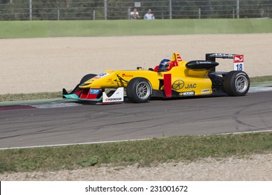 Imola, Italy - October 11, 2014: Dallara F312 - Mercedes Of Jo Zeller Racing Team, Driven By Calderon Tatiana (Col) In Action During The Fia Formula 3 European Championship 