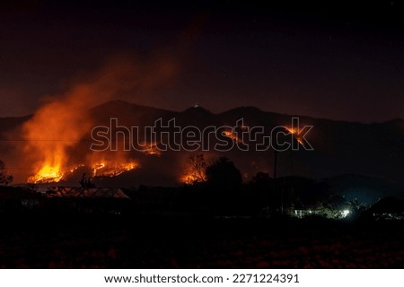 The impact of El Niño causing forest fires in Thailand . air pollution, the PM 2.5 dust value exceeds the standard value. causing widespread damage